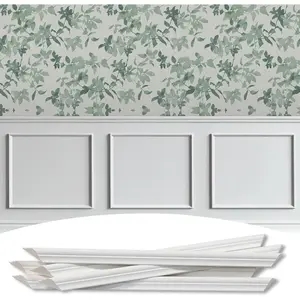 3-Frame 20" x 20" Premade Accent Wall Molding Kit, -to-Assemble Wainscoting Panels, Pre-Cut Chair Rail Moulding Trim Picture Frame for  Decor