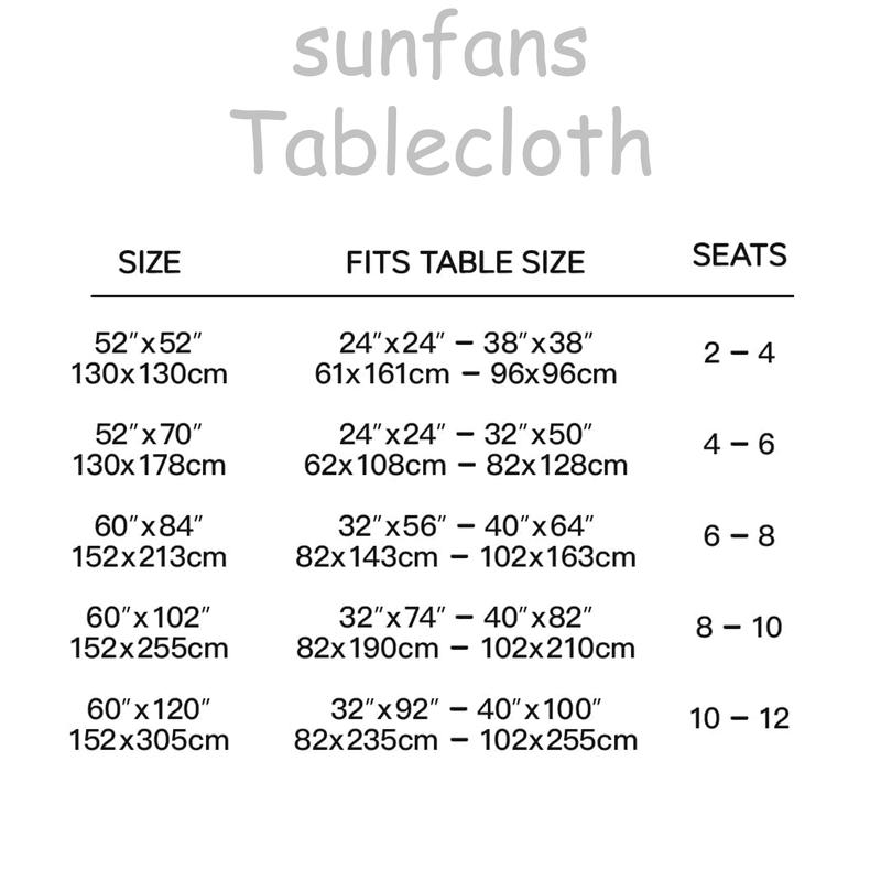 Sunfans Damask Jacquard Tablecloth Wipeable Durable for Dining Buffet Parties Camping Elegant Rectangle Table Cover Machine Washable Outdoor Living Furniture