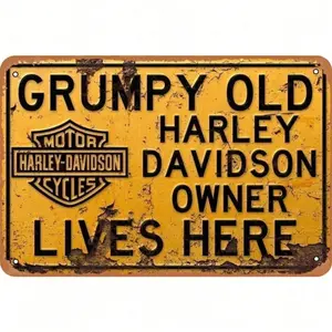 Harley Vintage 8x12 Motorcycle Tin Sign Retro Metal Wall Decor Harle Inspired Chopper Bike Plaque for Garage Pub Man Cave