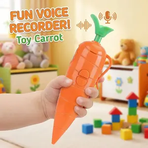 ZT Judy 60-Second Carrot Voice Recorder Pen with Playback – Cute Audio Recorder & Smooth Writing Ballpoint Pen, Fun Gift for Kids, Students, Teachers