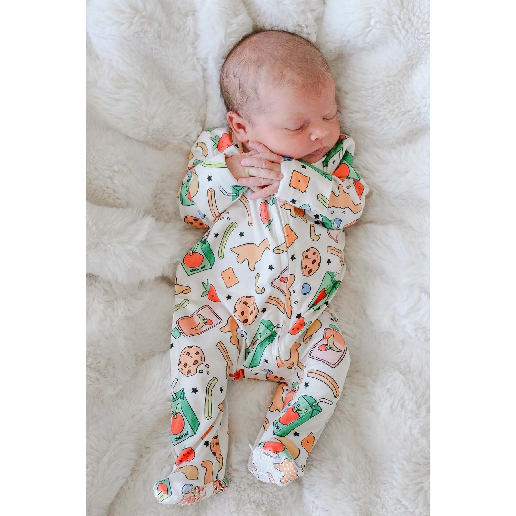 Bamboo Zipper Footie | Snack Attack