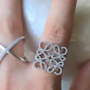 Luxurious 21K Gold Plated Vintage Adjustable Ring for Women Jewelry for Weddings Engagements Parties Gift