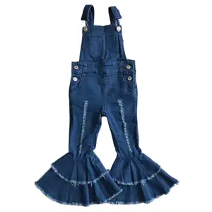 D2-30-Fashion girl classic denim  blue Pants Jean teen girl clothes Casual Basic Overalls