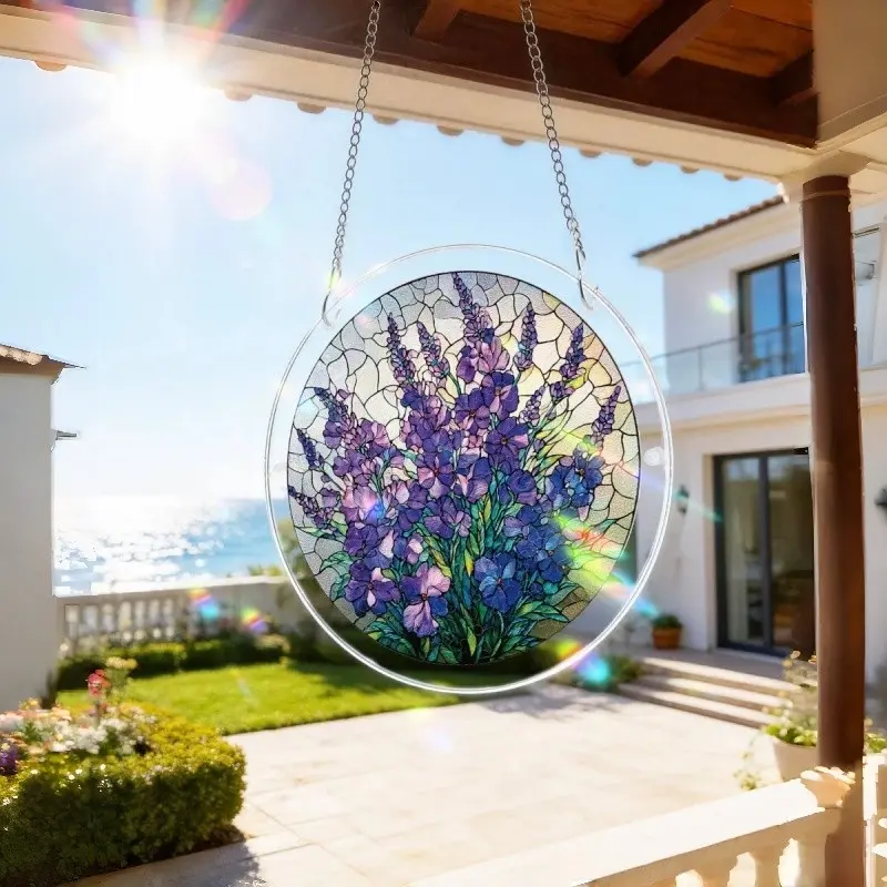 Lavender Acrylic Keychain, Acrylic Puzzle, Home Decor Hanging Ornament, Acrylic Material, Beautiful Family Decoration