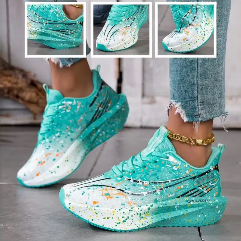 Women's Low Top, Lightweight Breathable Thick Sole, Textile Upper, Medium Width, Casual Shoes for All Seasons, Everyday Casual Sneakers