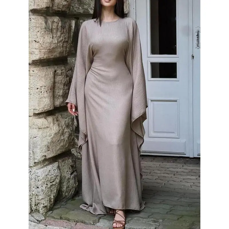 long sleeve brown midi dress Stine Goya Long Sleeve Turtleneck Knit Dress Coffee Brown main image 1