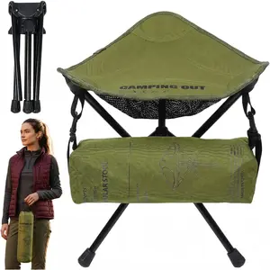 Foldable Backpack Stool,Folding Chair with Storage Pouch,Pocket Chair Can be rotated 360° ,Pocket Chairs for Adults 264 lbs,Ultralight,for Camping, Fishing, Hiking, Travel, Picnic (2026 new model)2026