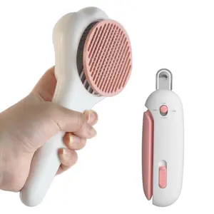 YUNLAN 2 Piece Pet Grooming Set - Nail Clipper & Comb for Dogs & Cats - Precision Trimming Essentials - Ergonomically Designed Adjustable Clipper - Safe for Pets