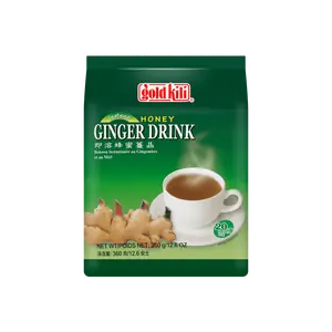 GOLDKILI Instant Ginger Tea Bags 340g - Natural Soothing Herbal Drink for Cold Relief & Digestion