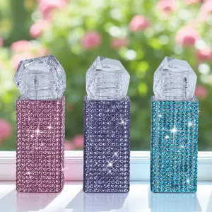 Luxury Diamond Lip Gloss Tube with Brush, 5ML Fillable Container, Travel Size, DIY Makeup, Personalized Gift, Essential for Daily Use