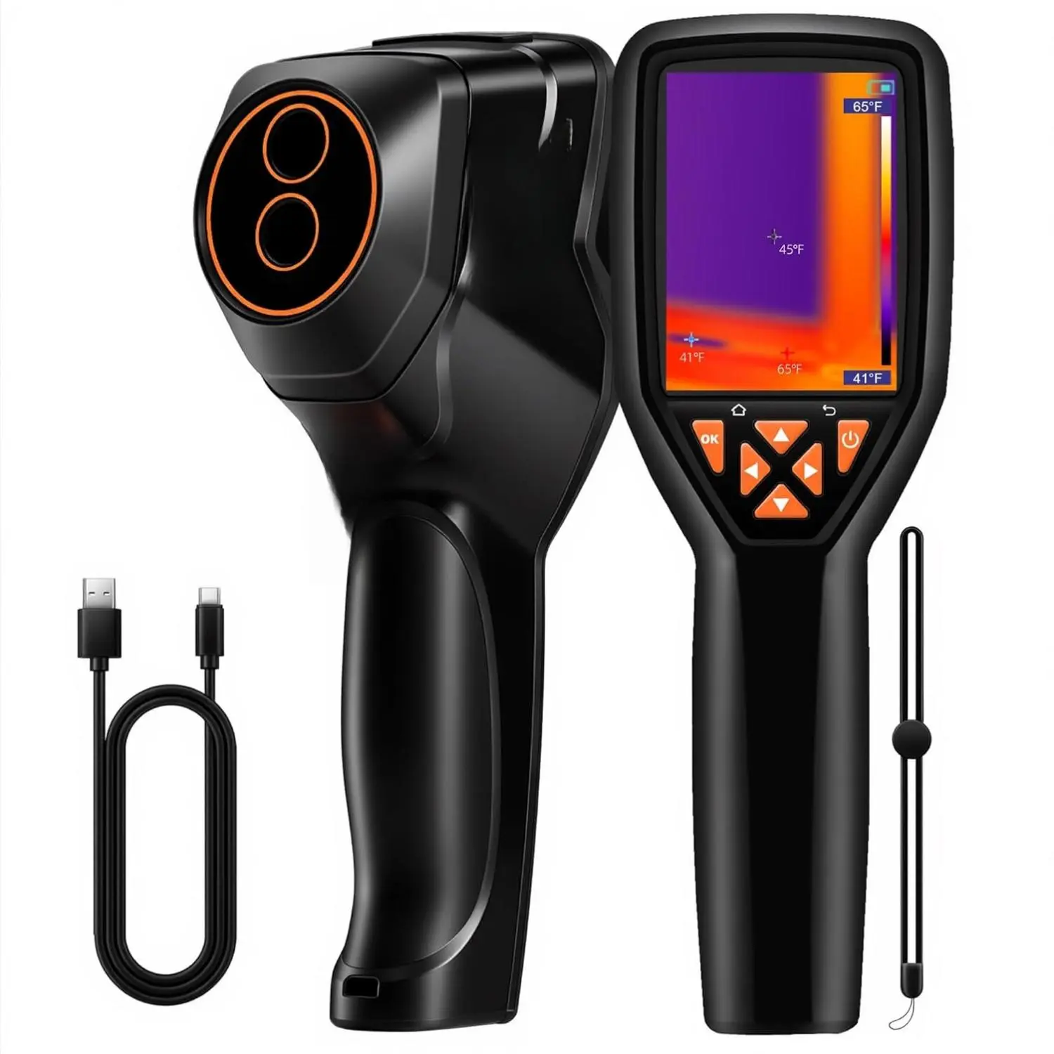 DP10 Handheld Thermal Camera 120x90 IR Resolution Mini Imager -4°F to 1022°F 25 Hz 320x240 Super Resolution Infrared Imager with PC Analysis for HVAC Maintenance & Home Inspection High-Resolution thermal  camera