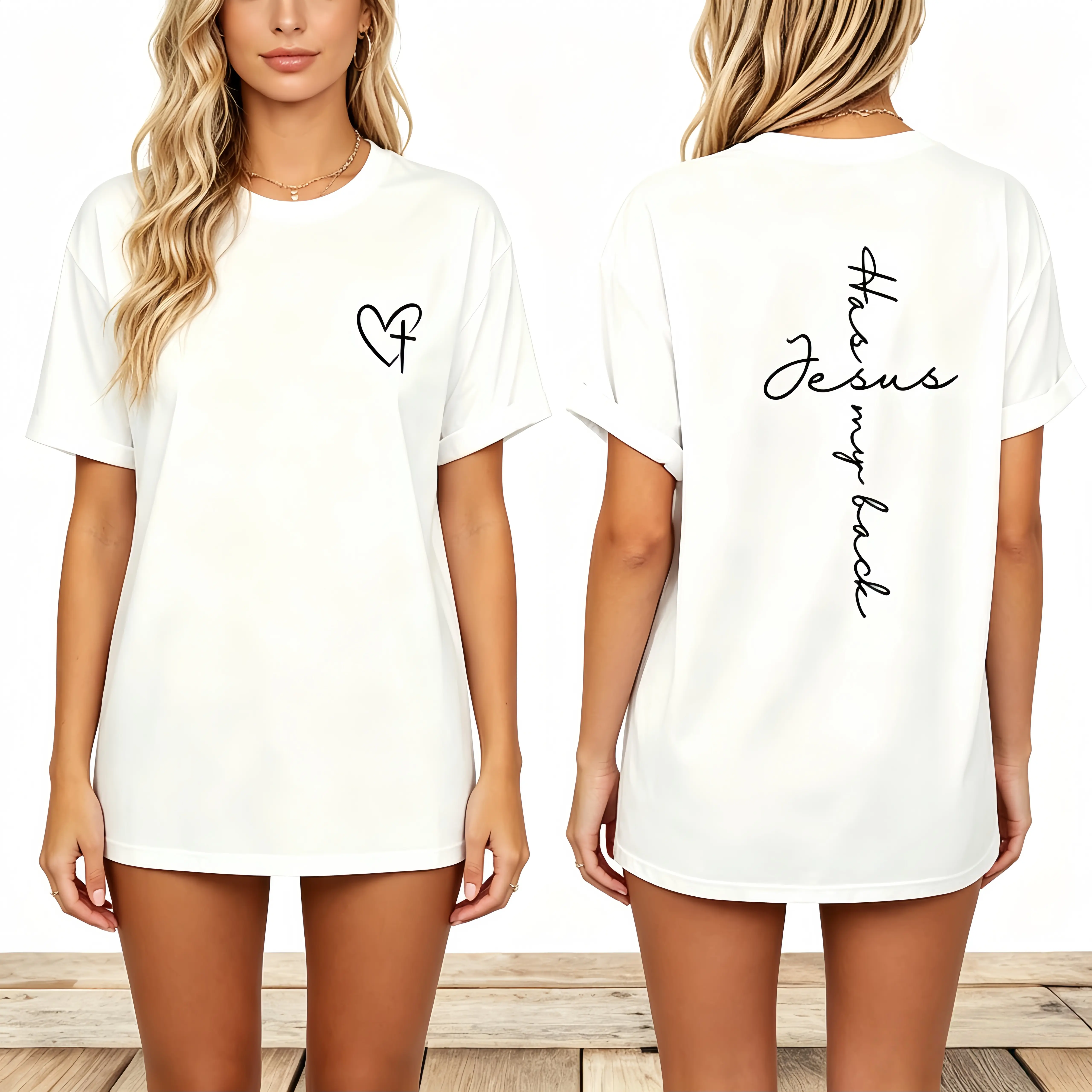 Casual Jesus Has My Back teen birthday gift & Christian faith merch!Match ridiculous purple rain shaggy shirt, summer tops with gaucho pants, capris!Top, summer clothes, women’s t shirts, t shirts for women & t shirts women love!Womenswear