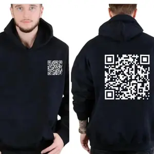 Show Me Them T...... Funny QR Code Hoodie 2 Sides Unisex Fabric Cotto