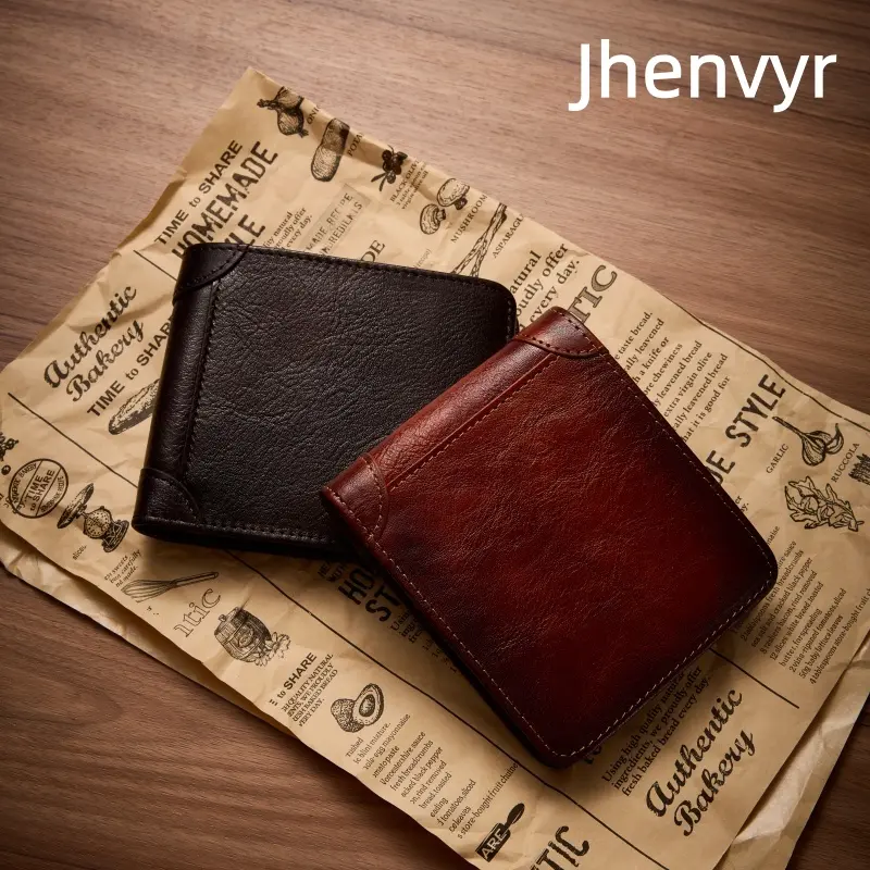 Jhenvyr Men's leather wallet, Vintage Design, RFID Anti-theft, Gift for Husband, Boyfriend and Son