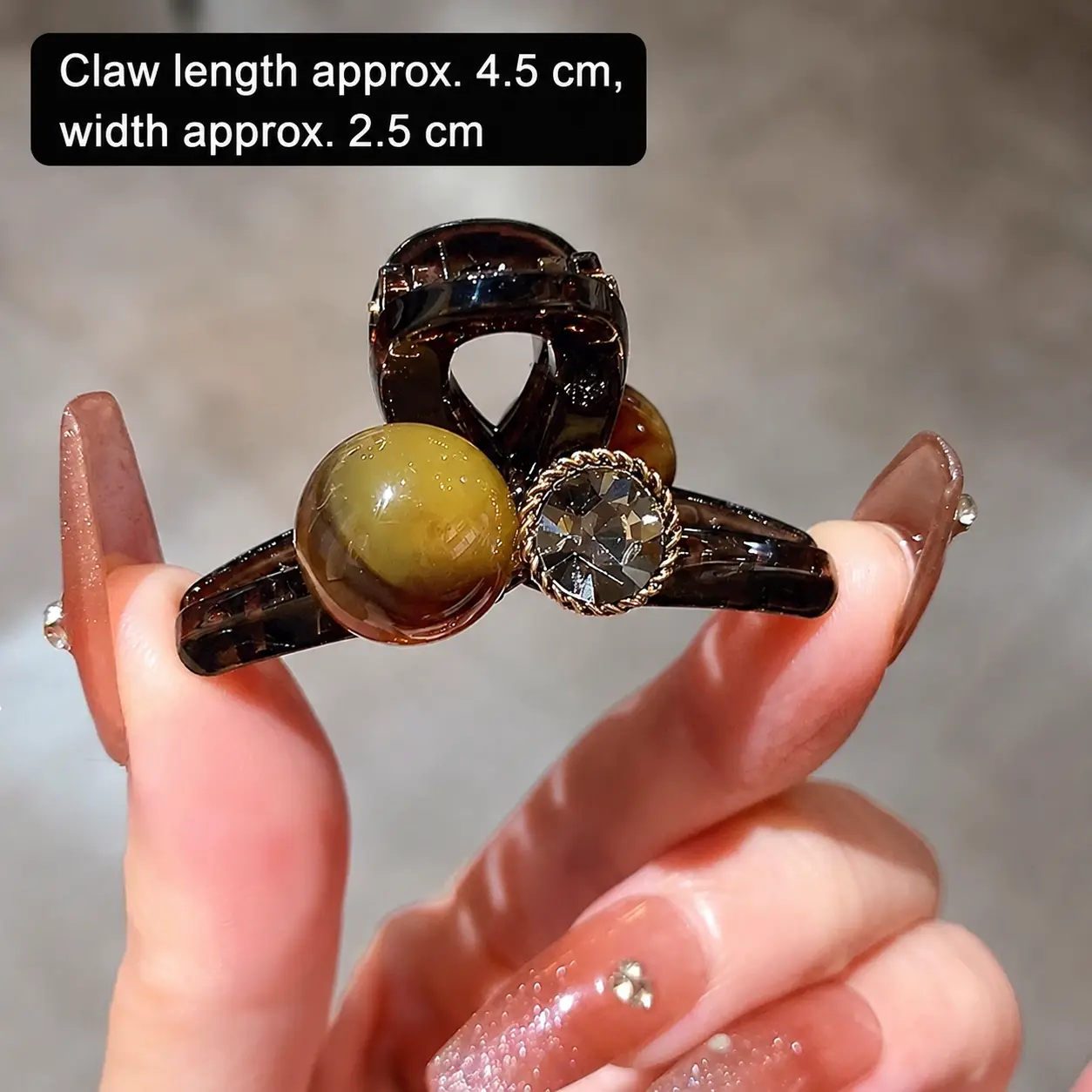 Mini Acrylic Cherry Hair Claw Clip
