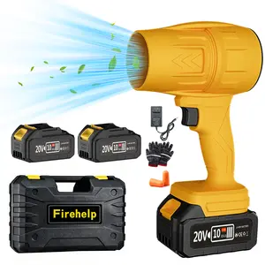 FIREHELP Handheld Turbo Jet Blower, Car Drying After Wash, two batteries and charger, Lightweight Leaf Blowers for Patio Cleaning, Lawn Care, Blowing Leaves and Dust,Leaf Blower, Handheld Snow BlowerCordless