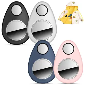 ( Airtag Not Included )Apple Airtag Holder for Kids –2 / 4 pack Hidden GPS Tracker Cases，Anti-Removal Silicone Case with Wearable Pins Accessories