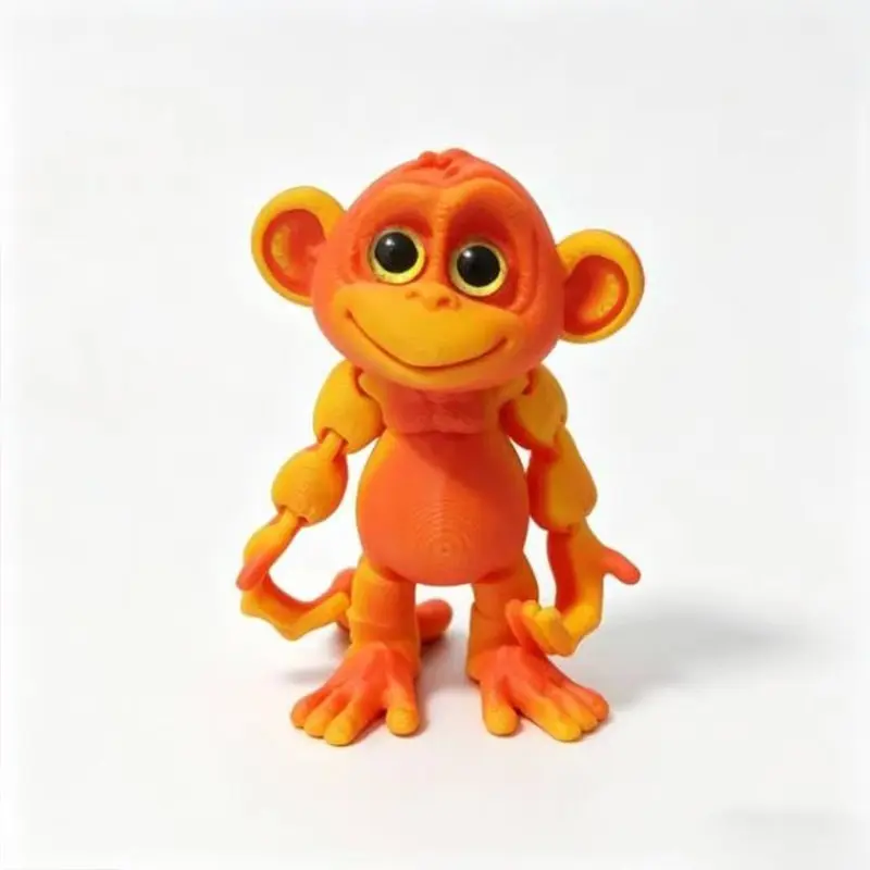 3D Printed Large Eye Monkey Statue, Statue Figurines, Desktop Decorative Ornament, Vibrant Colors, Party Gift, Animal Sculpture, Unique Home Decoration, Funny Home Decor, Animal Decorations