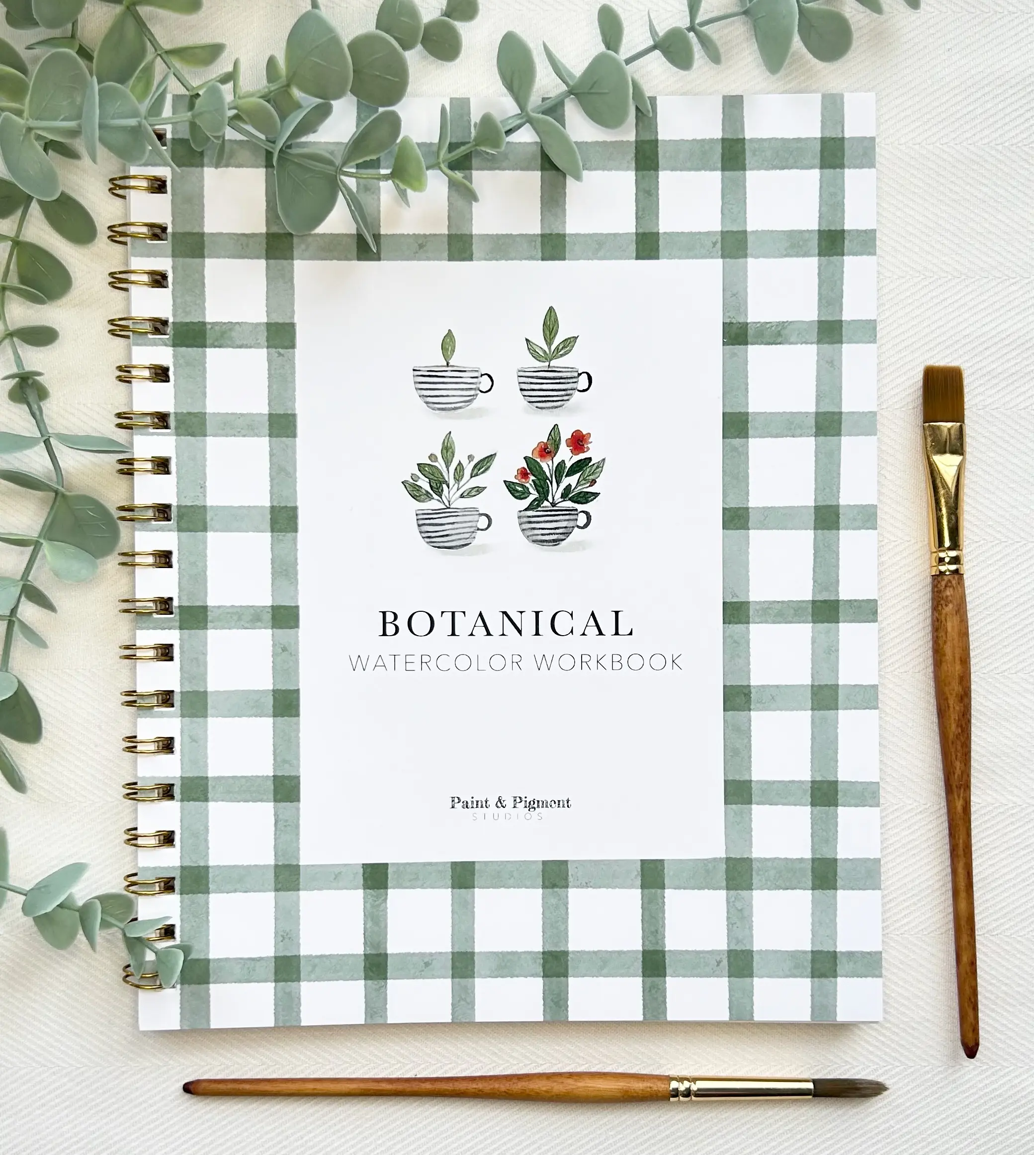 Paint and Pigment Studios Botanical Watercolor Workbook for Beginners - Arts & Crafts Educational Materials