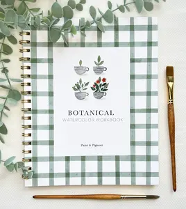 Paint and Pigment Studios Botanical Watercolor Workbook for Beginners - Arts & Crafts Educational Materials