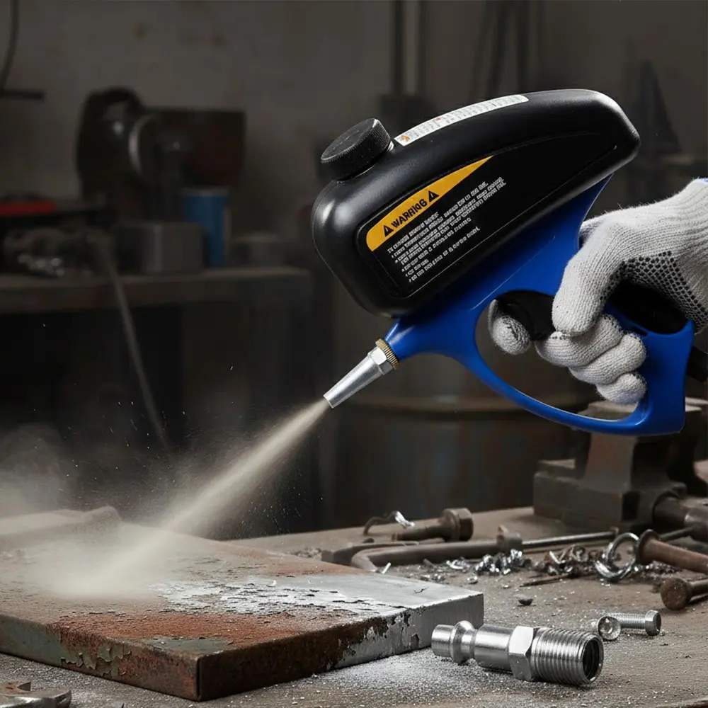 Handheld gravity sandblasting gun, a dual-mode rust and paint removal ...