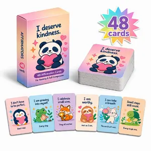 Sel Social Emotional Learning Flashcards, 48 Positive Affirmation Cards for Kids, Mental Health Tools for Home School Therapy