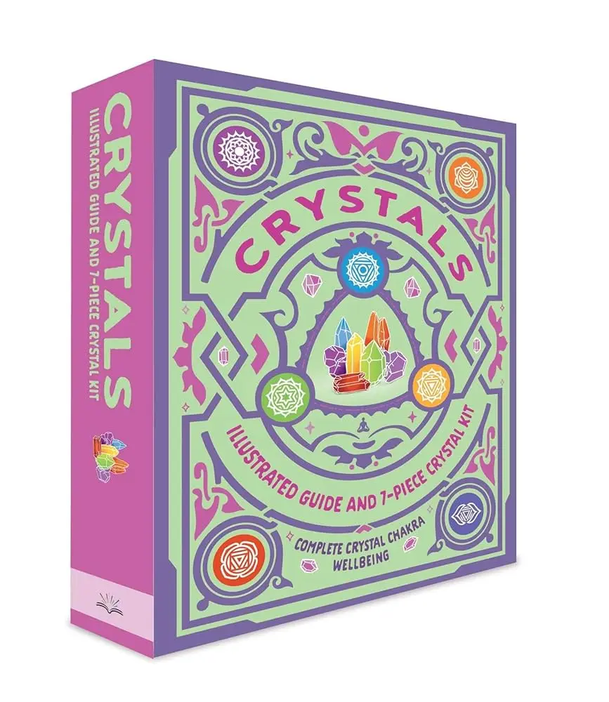 7-Piece Therapeutic Chakra Healing Crystals Natural Set with 64-Page Illustrated Crystals Guide, Fitness Solution, and Self-Help Tutorial for Health & Wellness Enthusiasts