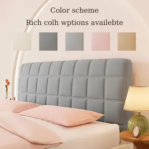 Comfortable Durable Bed Headboard Cover, Easy Install Dustproof Full Wrap Soft Back Protector, Fits 1.2-2.2m Beds, Year-Round Use, Wingback Tufted Headboard
