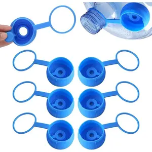 5 Gallon Water Jug Cap 8 count  Water Bottle Spout Replacement  for 55mm Water Bottles Jug Seal with Strap Non Spill  Water Bottle Cap