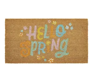 Hallmark Multi Hello Spring Outdoor Coir Doormat, 18" x 30" Hallmark Multi Hello Spring Outdoor Coir Doormat, 18" x 30"