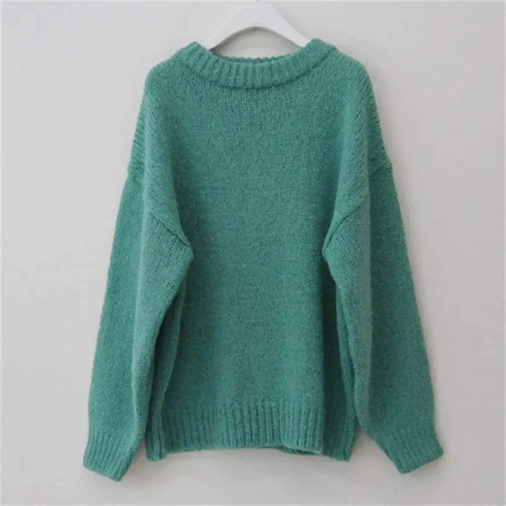 10 Colors Pink Women Sweater Womens Winter Sweaters Pullover Female Knitting Overszie Long Sleeve Loose Knitted Outerwear White Casual Knitwear