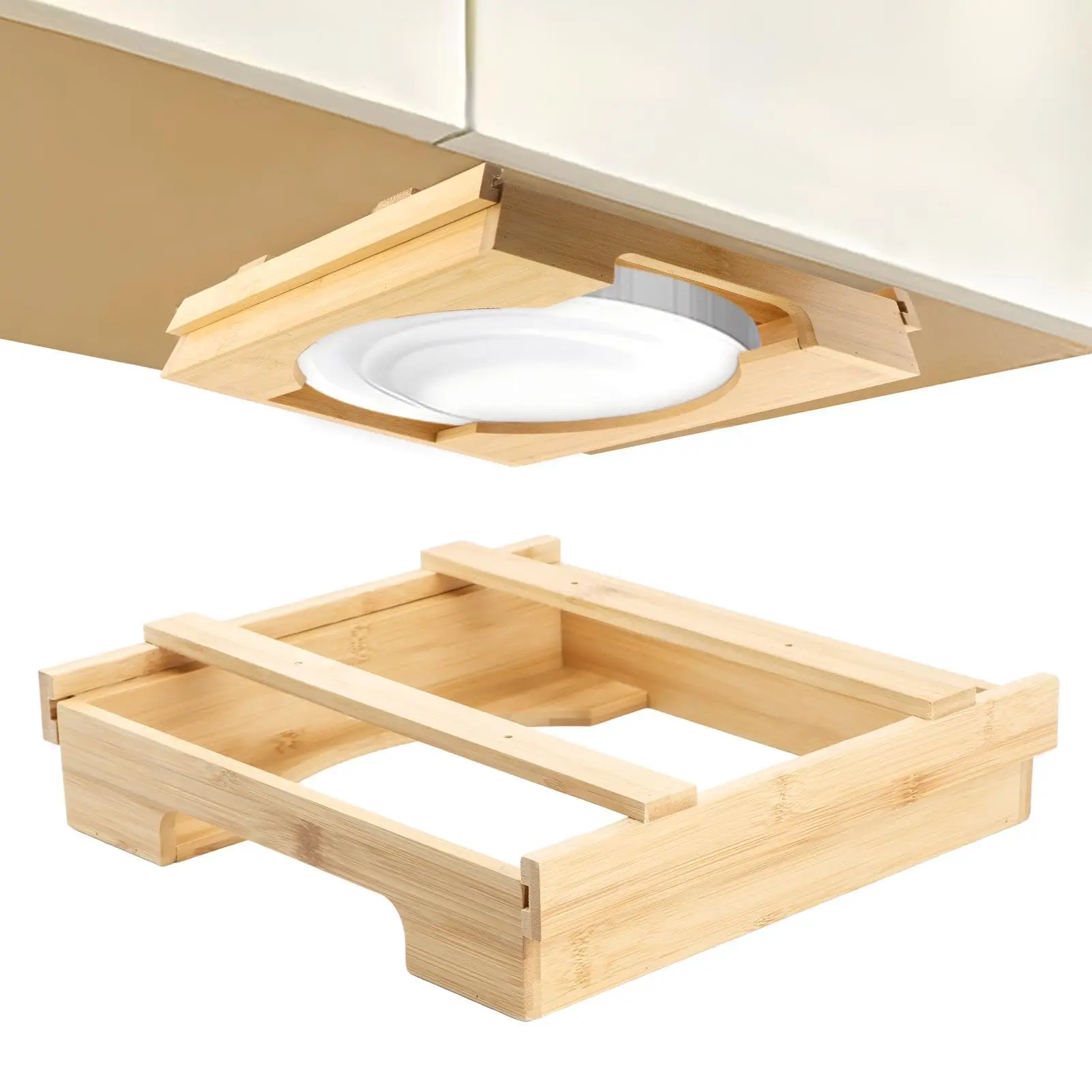 9-inch Paper Plate Dispenser  Under Cabinet Plates Holder Kitchen Counter Vertical Dipensers Holders Countertop