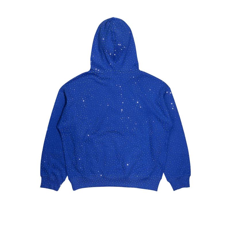 Crystiq Royal/White Rhinestone Oversized Hoodie