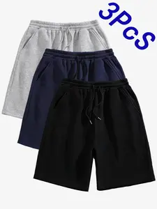 Unisex Casual Drawstring Shorts, Soft Comfortable Fabric, All-Season Wear, Simple Design for Multiple Occasions, Sports Fitness, Home Use