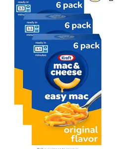 Kraft Easy Mac Original Macaroni & Cheese Microwavable Dinner (6 ct Packets) (Pack of 3)