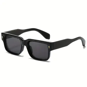 Retro Square Sunglasses Classic Minimalist Fashion UV Protection Shades Casual Street Style All-Match Decorative Sun Glasses