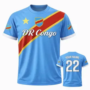 DR Congo Soccer Jersey, Custom Name & Number, Unisex Fan Shirt