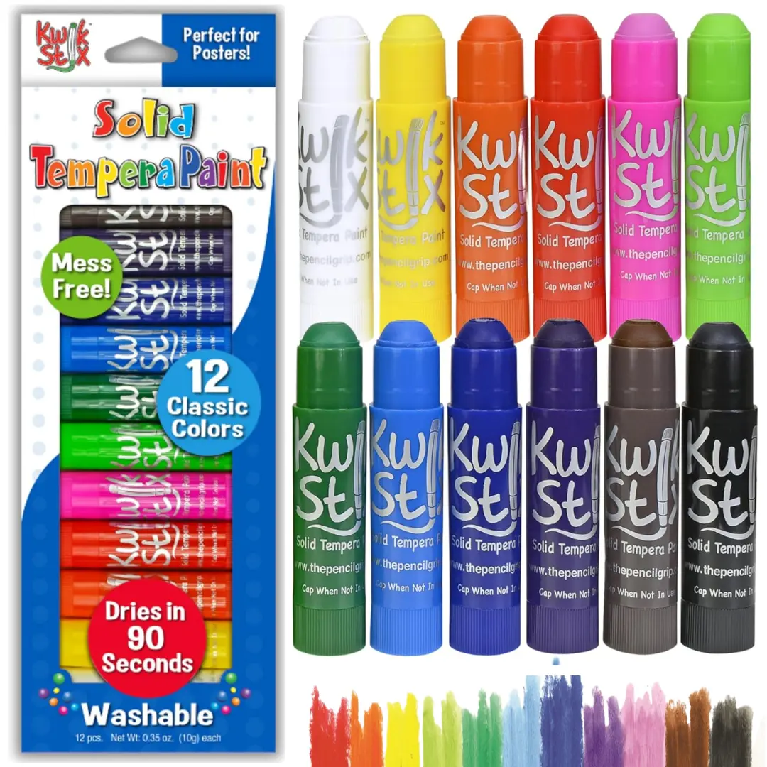 Kwik Stix Paint Sticks, Set of 12 Classic Colors Kwik Stix Paint Sticks, Set of 12 Classic Colors