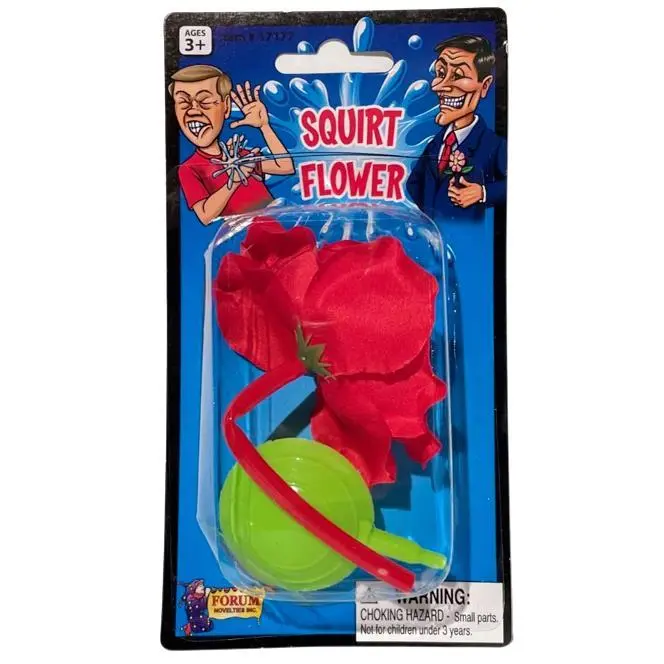 Classic Squirt Flower Gag – Red Rose Prank Toy for Costumes & Laughs - Funny Gag Joke Gift