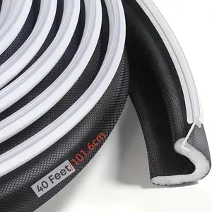 Four Seasons Universal PU Foam Door Sealing Strip, Soundproof Insulation, 40 Feet Length, Easy Installation, Large Gap Seal