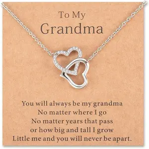 Gifts for Grandma Heart Necklace Birthday Gifts for Grandma from Granddaughter