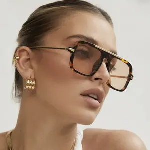 New Fashion Retro Rectangular Glasses, High Quality Metal Frame Design, Unisex Daily Wear Decorative Eyewear, Stylish Accessory for Men & Women