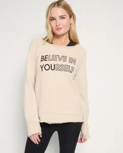 "Believe in Yourself" Graphic Pullover