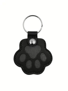 Pet Hair Storage Bag Keychain, Cute Cat Paw Design, PU Leather, Portable Multifunctional, Suitable for Cats Dogs Beauty Baby Products Keys