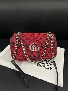 Pre-owned GUCCI Leather Shoulder Bags Preloved marmont bag J450#