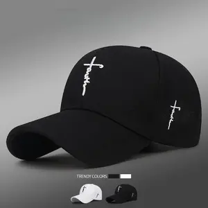 Fashionable new cross embroidered baseball cap Christian Faith Hat Easter Gift Jesus Hat Cross HatComfortable Adjustable One Size Fits Most Motorcycle hat