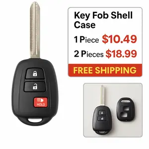 Replacement Key Fob Shell Case for Toyota Camry Corolla RAV4 Highlander Tacoma Yaris Scion Durable No Electronics Durable Key Cover Housing