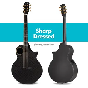 【Enya X4 PRO/ X4 PRO MINI】 Carbon Fiber Acoustic Electric Guitar, 41-Inch Full Size Cutaway Design, AcousticPlus Pickup System with Built-in Effects & Tuner, Includes Deluxe Hard Case, Leather Strap, Cable, Christmas Gift, TikTokShopHolidayHaul