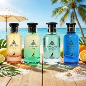 Summer Vibes Perfume Bundle-Maison Alhambra Jean Lowe Summer Vibes 3.4OZ | Jean Lowe Fantasme 3.4FL.OZ | Jean Lowe Azure 3.4FL.OZ | Jean Lowe Vibe 3.4FL.OZ Gift-Ready Fresh Unisex Fragrance Set.