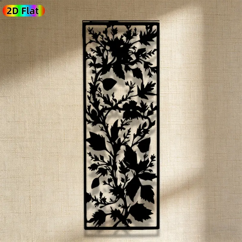 1pc Romantic Flower & Branch Metal Wall Art, Romantic Flower & Branch Statue Mural, Iron Craft, Perfect for Bedroom, Boudoir, Love Alcove Decor, Intricate Craftsmanship, Artistic Metalwork, Valentine's Decor, Ideal Gift for Romantic Souls